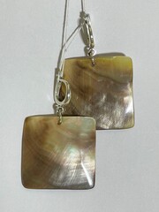 Перламутр кв (серьги из серебра)