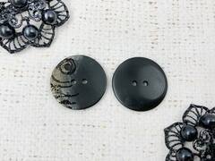 Пуговицы, d 2,8 см, чёрный