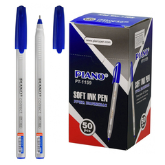 Ручка шариковая, масляная, Piano, синие чернила, серия "Correct", трёхгранный корпус, 50 шт