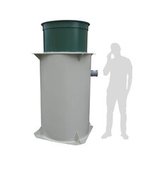 Станция биологической очистки Экобак 8/500 аэро Экогрупп ДВ 1700/1350 л./ 1500 л. в сутки / 7-8 чел. (1250x1250x2040см;) - арт.561169