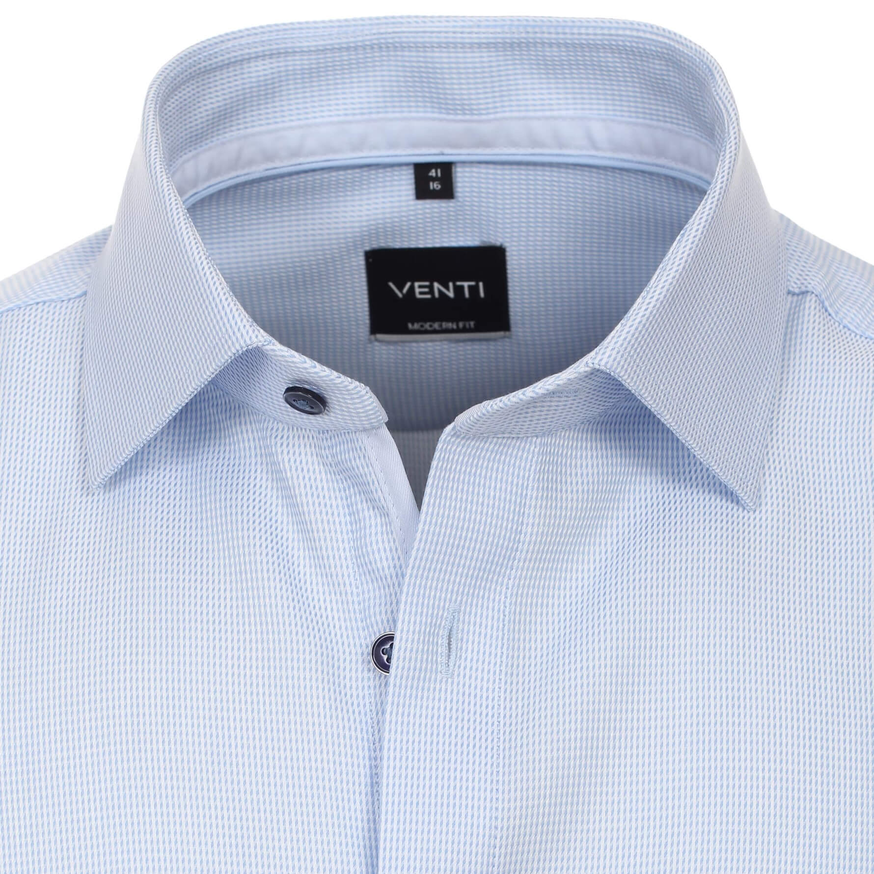 Сорочка мужская Venti Modern Fit 134023600-100 из фактурной ткани голубая