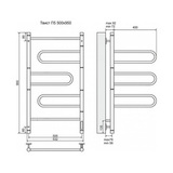Полотенцесушитель электрический Terminus Твист П5 500x950