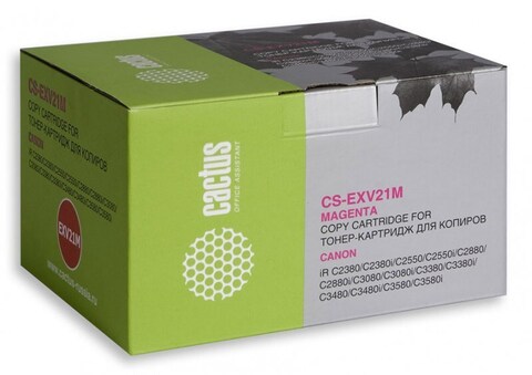 Картридж лазерный Cactus CS-EXV21M C-EXV21M пурпурный (14000стр.) для Canon IRC2380/ C2380i/ C2550/ C2550i/ C2880/ C2880i/ C3080/ C3080i/ C3380/ C3380i/ C3480/ C3480i/ C3580/ C3580i