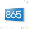 Номер на дверь 865, табличка на дверь для офиса, квартиры, кабинета, аудитории, склада, голубая 120х70 мм, Айдентика Технолоджи