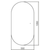 Abber Kontur AG6304SCG Зеркало с подсветкой, бесконтактный выключатель, диммер, цвет: золото
