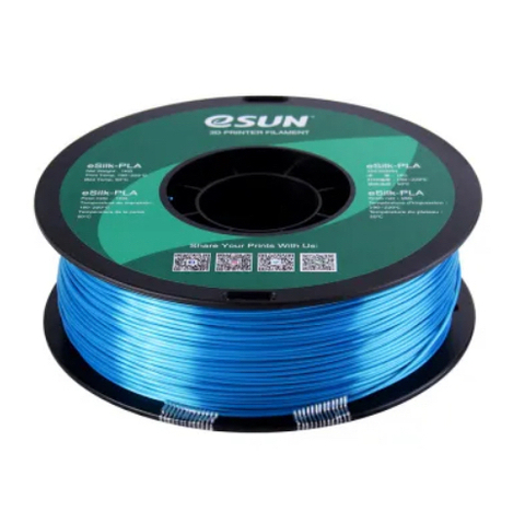 Катушка пластика eSilk-PLA Esun, 1.75 мм, 1 кг, голубая
