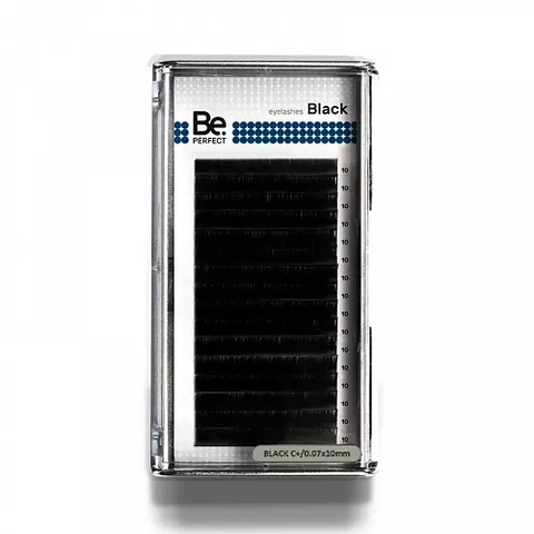 Чёрные ресницы Be Perfect Black 16 линий (L/0.10/10)