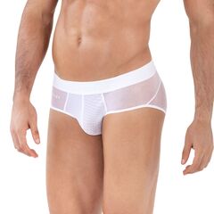 Белые полупрозрачные трусы-брифы Yin Yang Brief - 