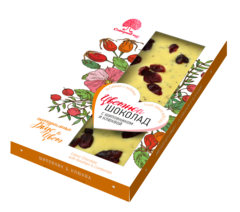 Шоколад цветной с шиповником и клюквой / 100 г / Сибирский кедр