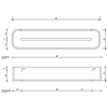 Decor Walther 0973964 Decor Walther Black Stone DCT45 Душевая полочка 45x10см, подвесная, цвет: черный матовый / хром