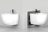 Abber AC1100-AC0105-AC0120-AC1150-AC0101P Комплект Abber унитаз AC1100 белый с инсталляцией AC0105 и кнопкой AC0120 хром, биде AC1150 с инсталляцией AC0101P