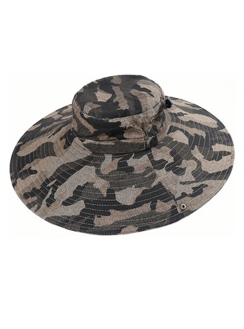 Картинка шляпа Skully Wear extra wide Brim khaki camo - 12