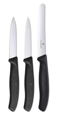 Набор ножей Victorinox для очистки овощей Swiss Classic, 3 предмета, чёрный (6.7113.3)
