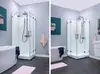 Aquanet 185420 Компл.2 - NWD1242 Beta 900x900x2000 шторка Cube распашные двери стекло прозрачное хром (185420)