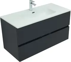 Aquanet 274139 Тумба с раковиной Алвита new 100 2 ящ. цв.антрацит (274139) фото