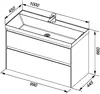 Aquanet 242526 Тумба с раковиной Гласс 100 цв.белый (242526)