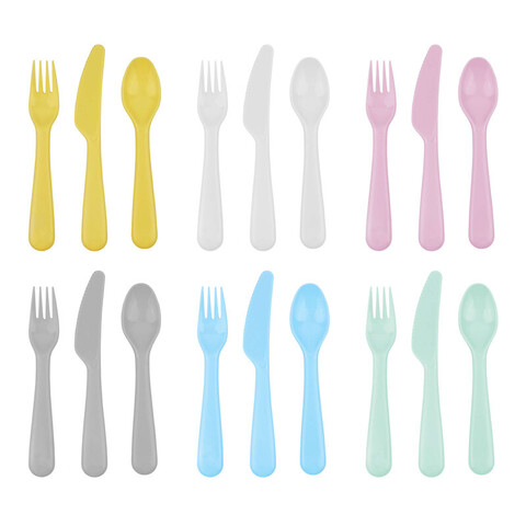 Набор столовых приборов BESTICKAVPLAST, 18 предметов, материал: пластик