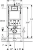 Geberit 458.128.DW.1 Инсталляция Geberit Duofix для подвесного унитаза, 112 см, со смывным бачком Delta 12 см, смывная клавиша Delta50 черный глянцевый