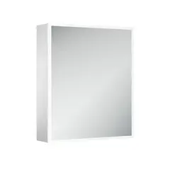SC8060 Зеркальный шкаф для ванной комнаты из алюминия SANCOS Evoke 600x700х136 мм, с LED подсветкой фото