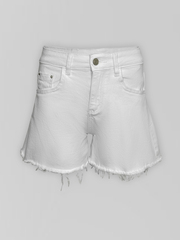 Джинсовые шорты Denim 9301 однотонные с необработанным краем снизу