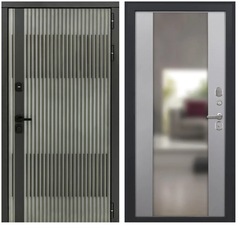 Купить Входная дверь Elfy - Алиса ПВХ софт грей с зеркалом