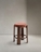 Granite Полубарный табурет из терракотового шенилла и массива ясеня в отделке орех 65 см