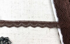 Кружево плетеное, ш. 2 см, коричневый