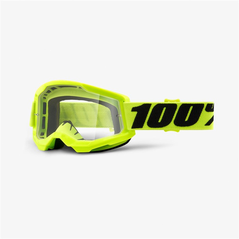Очки 100% Strata 2 Neon Yellow / Clear Lens