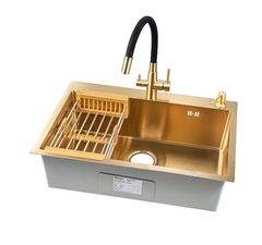 Мойка для кухни из нержавеющей стали толщина 3мм. ARONA 700.505 золото