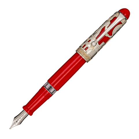 Перьевая ручка Aurora Roma Red CT, перо - F, в подарочной коробке