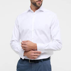 Сорочка мужская Eterna Modern Fit 8817-X48V-00 из твила белая под запонки