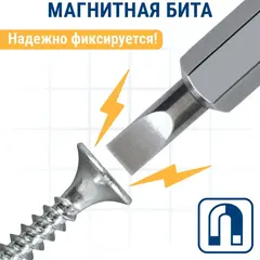 Бита отверточная ПРАКТИКА Профи SL-0,5х4,0мм 25мм (2 шт), (034-854)