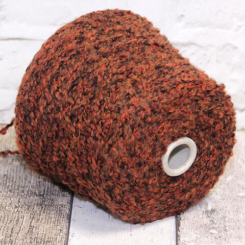 Букле с альпакой PINORI FILATI SOHO 150 красно-коричневый