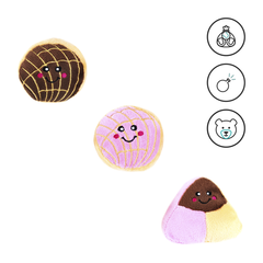 Набор из 3х мини-игрушек Булочки ZippyPaws