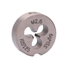 Плашка М 2,6х0,45 DINEN22568 HSS 6g 16х5мм Bucovice(CzTool) 240027 (K)