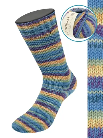 Пряжа Lana Grossa Meilenweit Landlust die Sockenwolle VII 424