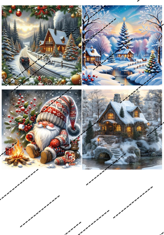 Вафельная Картинка Новый Год и Рождество-2 (на пряники, 10 см)