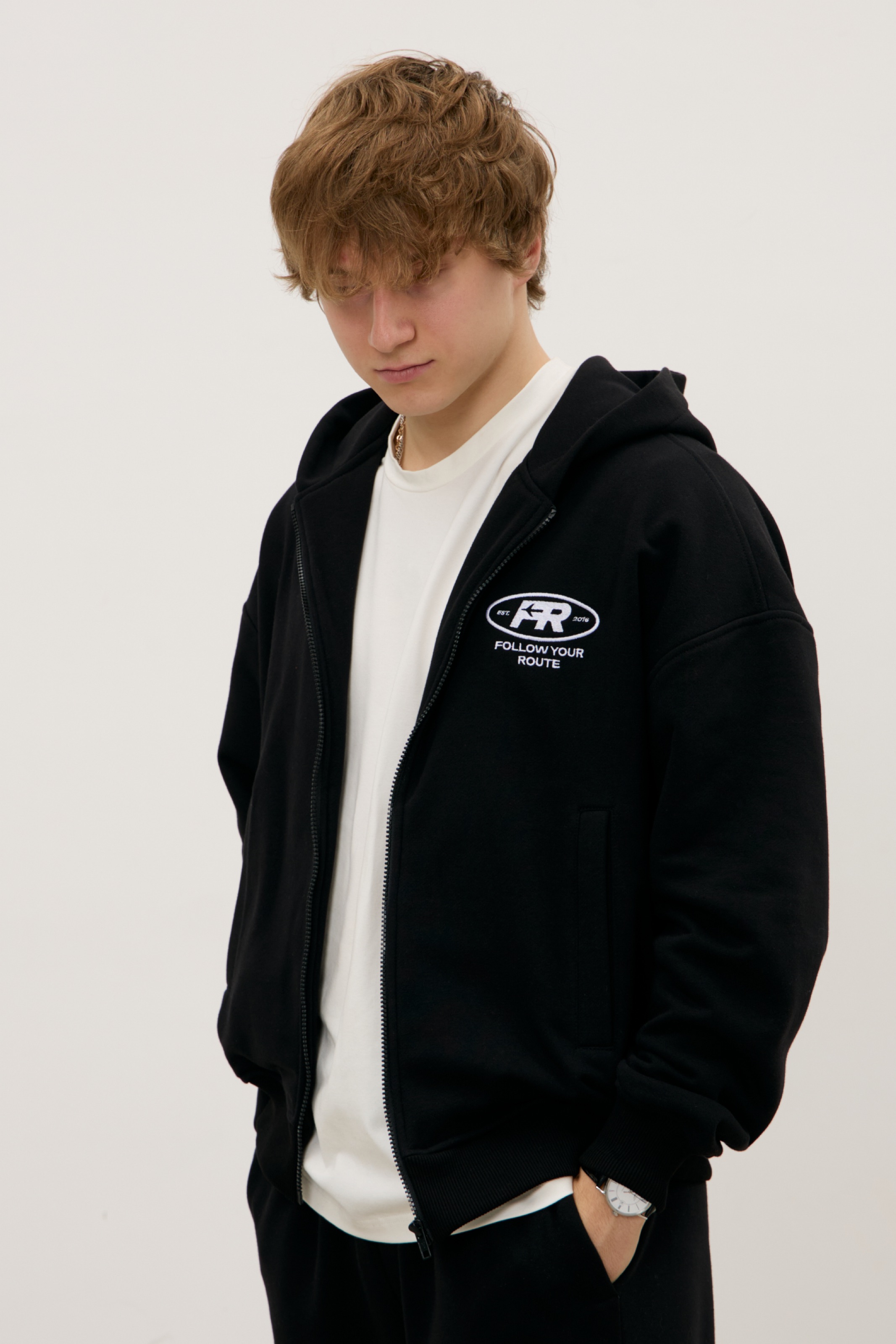 Худи ZIP MAN OVER, черное