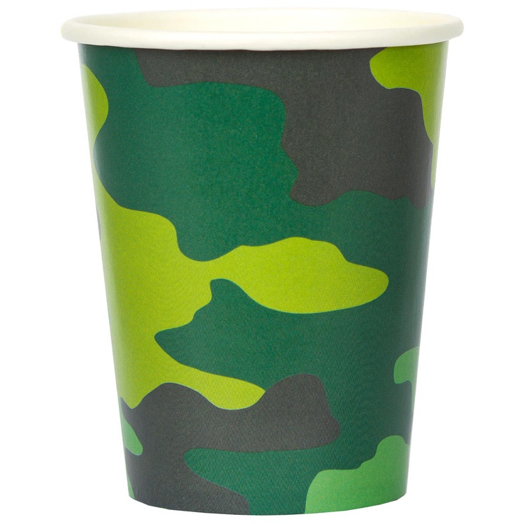 Стаканы бумажные Камуфляж, 250 мл, 6 шт.
