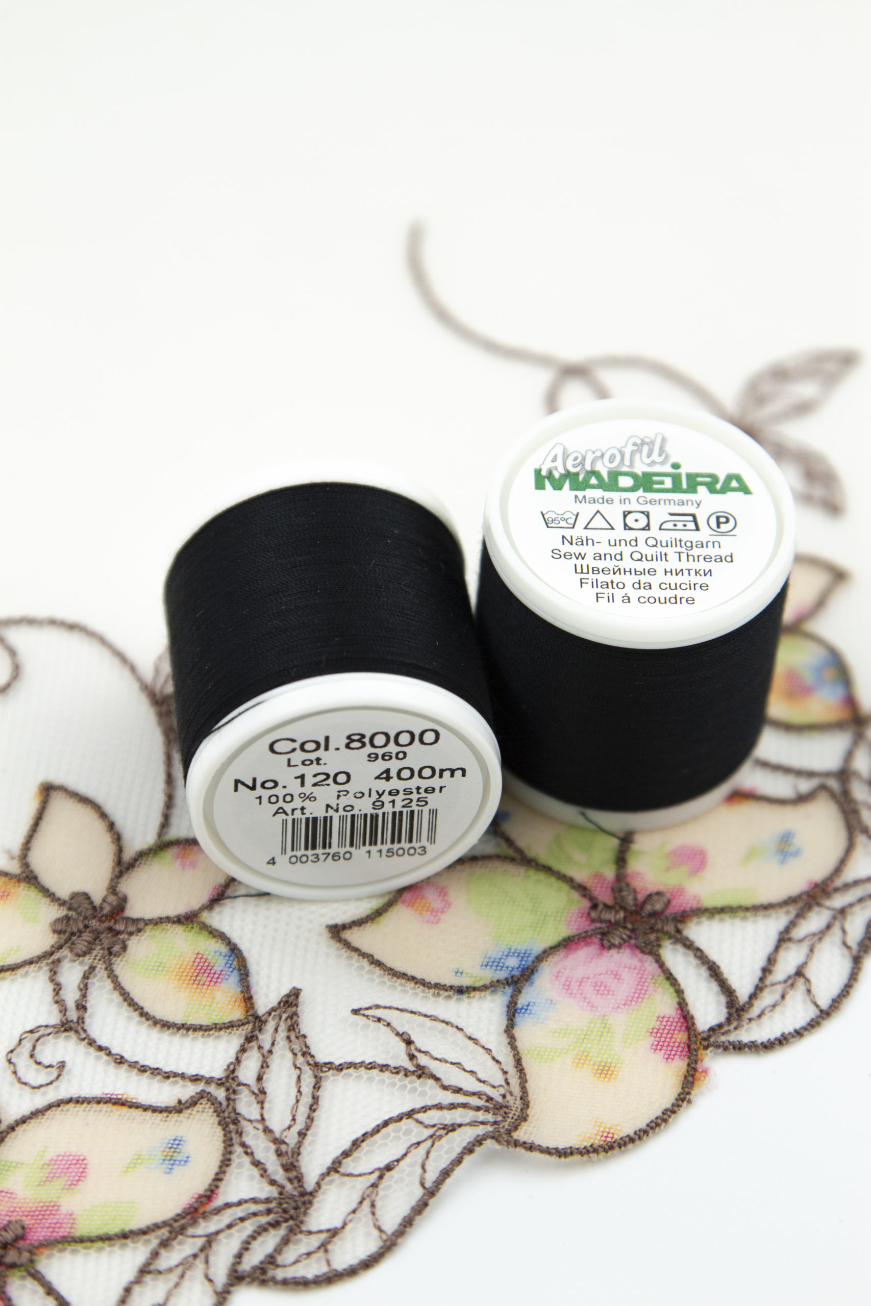 Нитки швейные Madeira aerofil №120 Col. 8000 черный