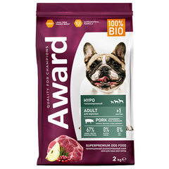 AWARD HYPO сухой корм для взрослых собак всех пород (свинина,брусника,груша и розмарин) 2 кг