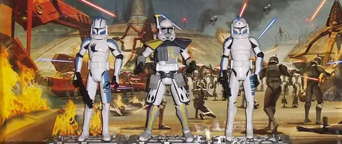 Набор 3 фигурки Война клонов Защита Камино