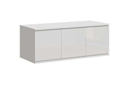 Челси Антресоль к шкафу (1200) (Белый глянец, белый)