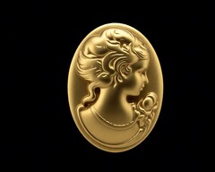 Силиконовый молд камея Девушка № 12