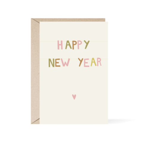 Открытка happy new year. счастливого нового года