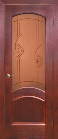 Дверь Классика (ясень красный, остекленная шпонированная), фабрика Зодчий