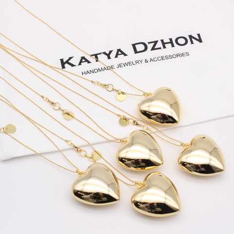 Цепочка Katya Dzhon BIG heart gold