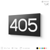 Номер на дверь 405, табличка на дверь для офиса, квартиры, кабинета, аудитории, склада, черная 120х70 мм, Айдентика Технолоджи
