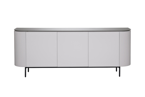 Комод дизайнерский с дверцами 80x42x200см Garda Decor Scala серо-бежевый