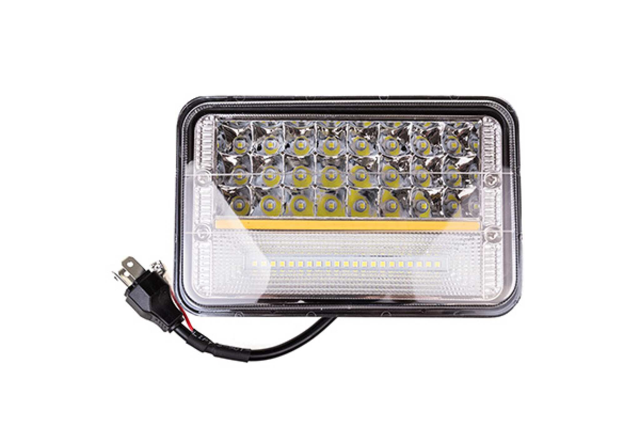 Светодиодная фара SKYWAY OFF ROAD 165*115 мм прямоугольная 12V/24V 126W  6000К 51 диода S07201071 – купить за 2 483 ₽ |